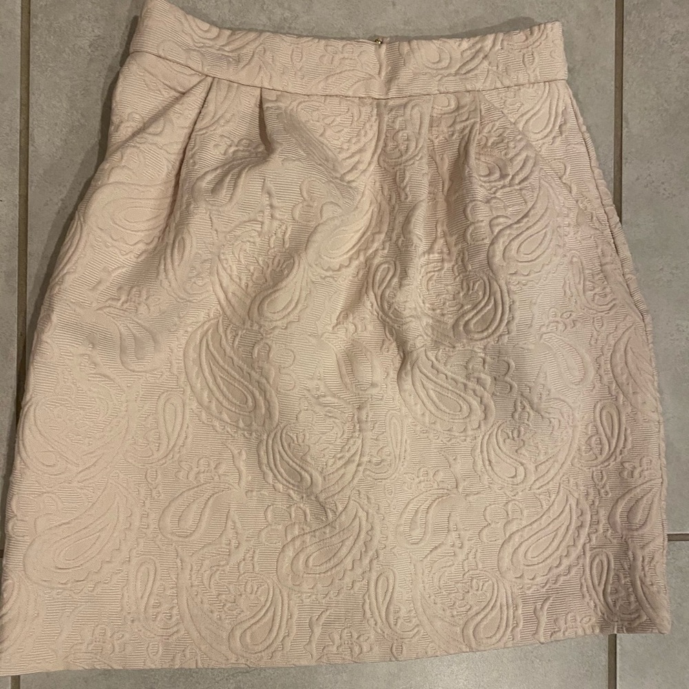 High-waisted off white skirt H&M